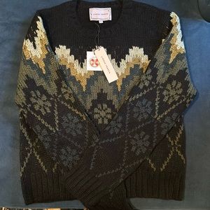 Lingua Franca hand woven cashmere sweater